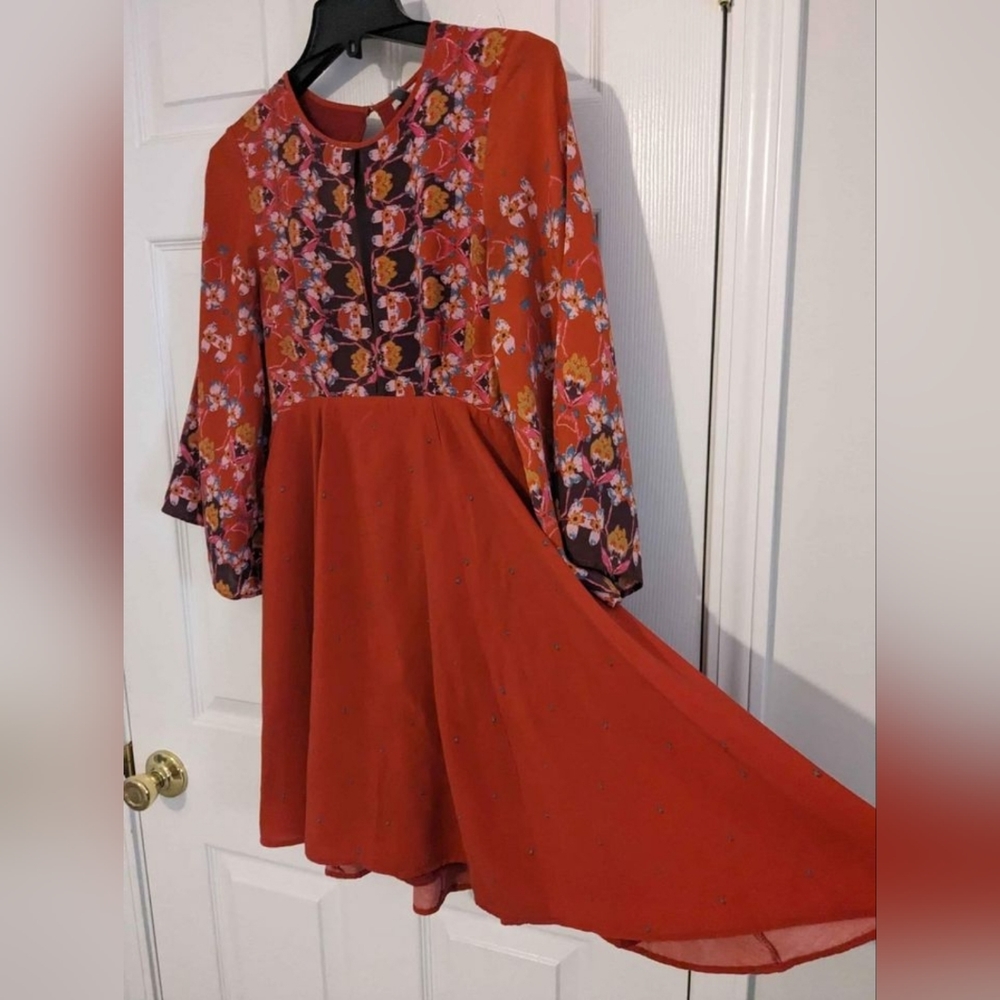 Ecote' Medium boho bell sleeve dress